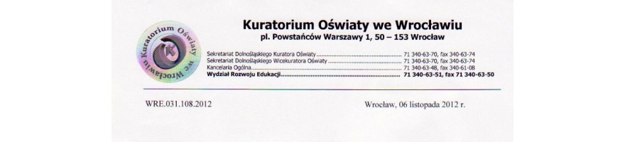 Kuratorium Oświaty we Wrocławiu - patronat